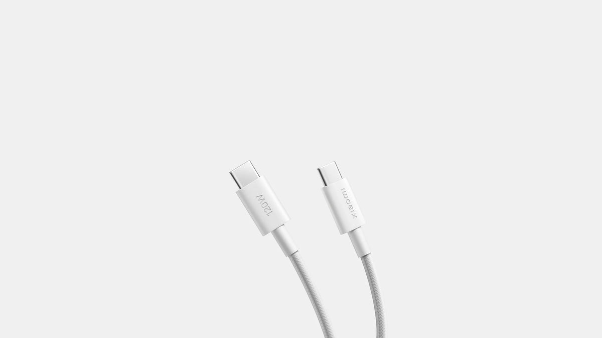 XIAOMI Câble tressé USB-C vers USB-C 6A 1m (Blanc)