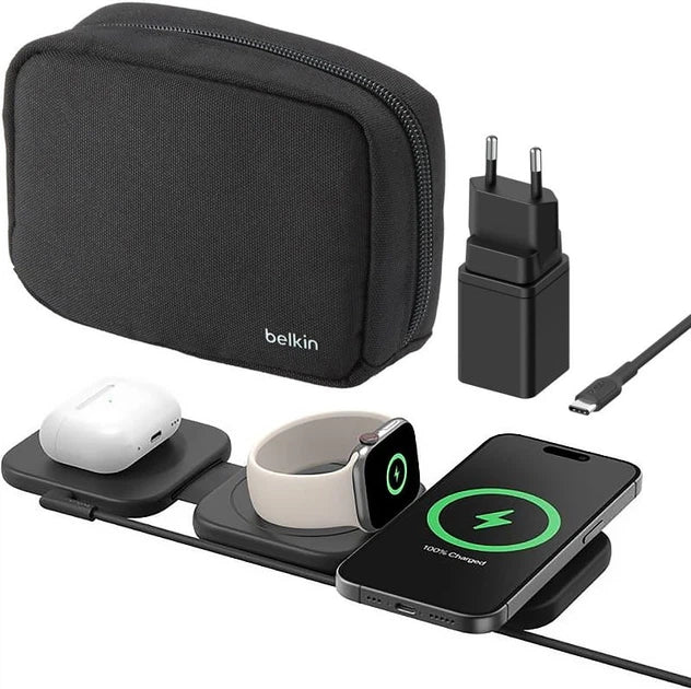 BELKIN Station de Recharge Portable 3-en-1 Qi2 (15W)