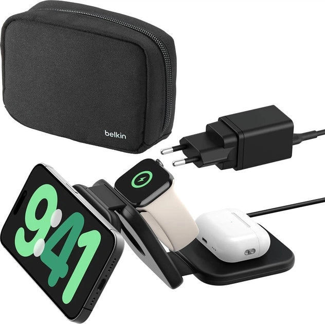 BELKIN Station de Recharge Portable 3-en-1 Qi2 (15W)