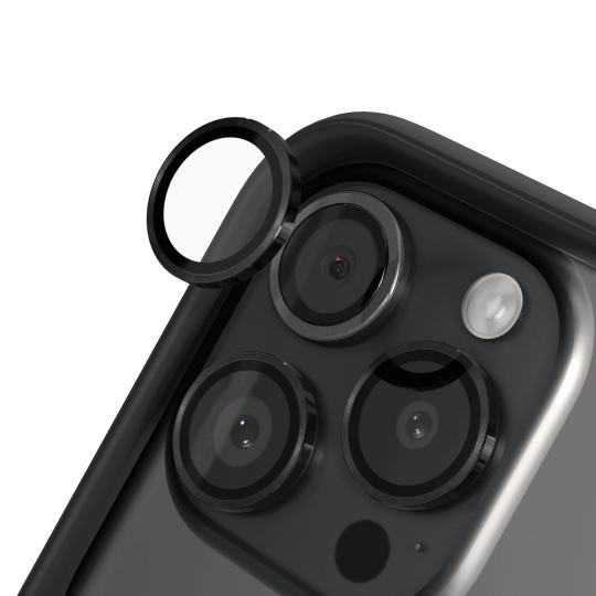 RHINOSHIELD Protection Caméra pour iPhone 15 Pro et iPhone 15 Pro Max (Noir)