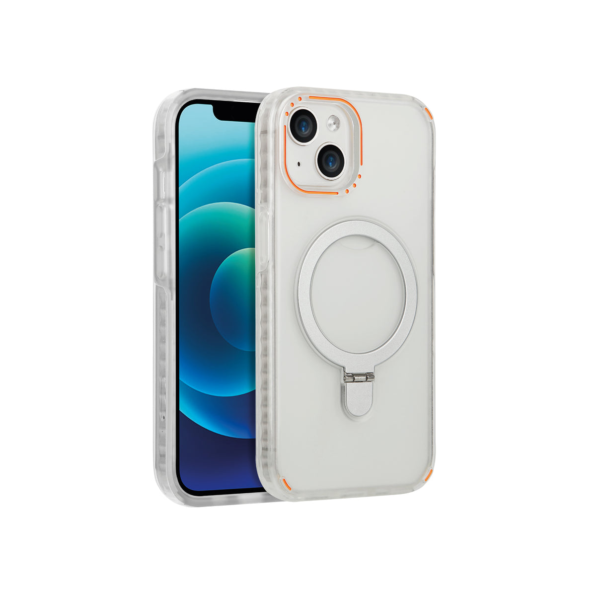 Coque Metal Ring MagSafe pour iPhone 17 Pro (Clear)