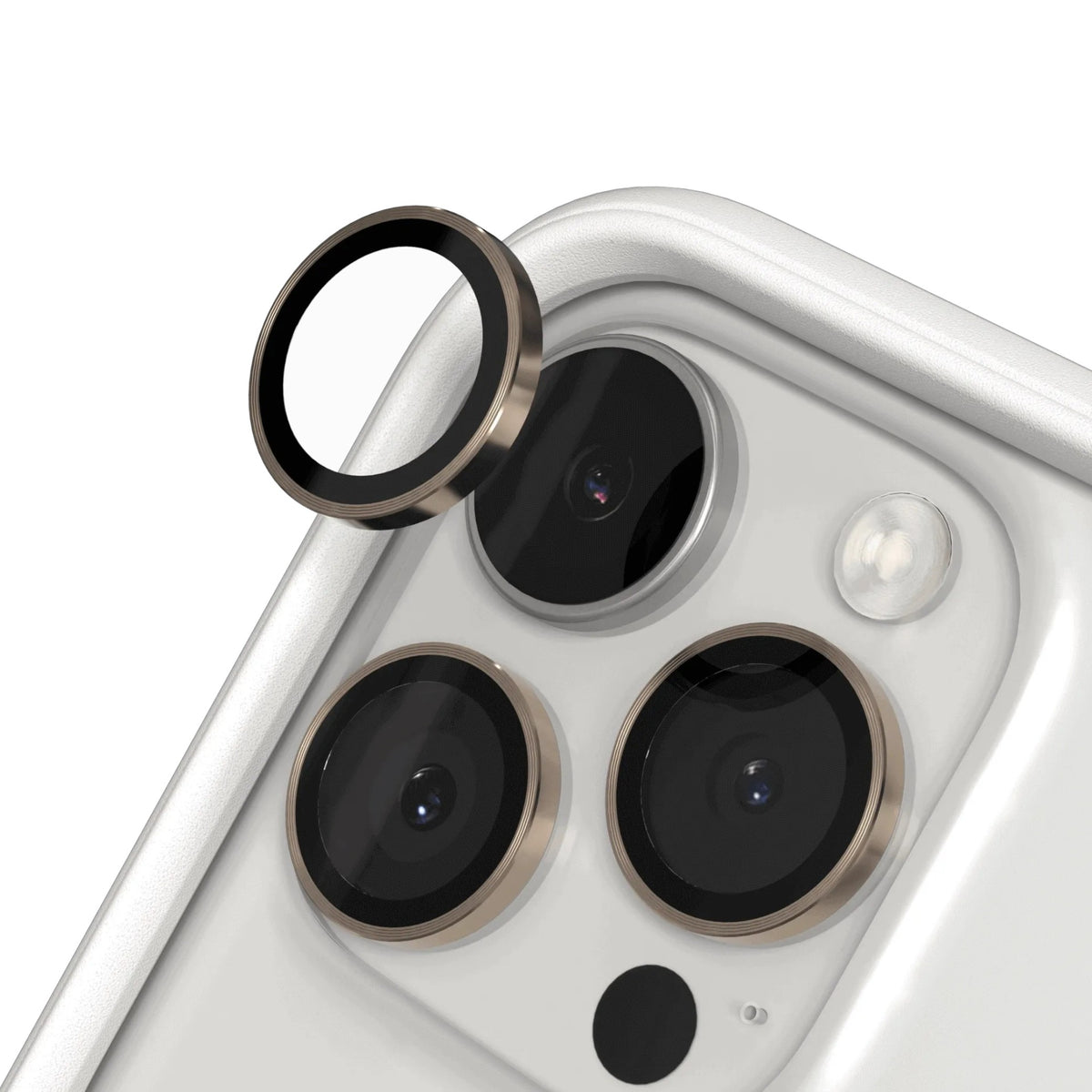 RHINOSHIELD Protection Caméra pour iPhone 16 Pro et iPhone 16 Pro Max (Or)